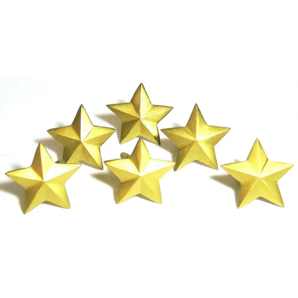 Brass Gold Star Napkin Rings 2.5